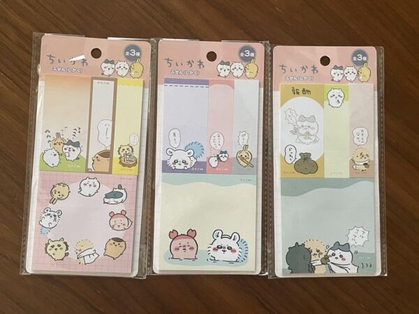 Chiikawa 100 Yen Sticky Notes Set Of 3 Types