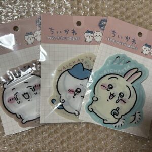 Chiikawa Can Do Seria 100 Yen Die-Cut Zipper Bag Set Of 3