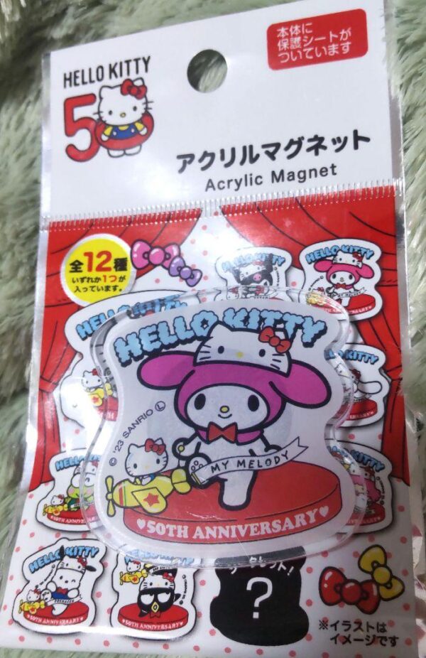 My Melody Acrylic Magnet Hello Kitty 50Th Daiso 100 Yen Store F/S-M503 from japa