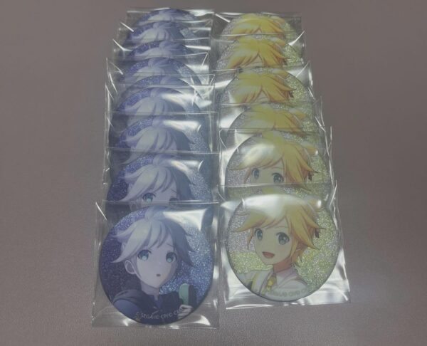 Proseca Kagamine Len Guri Can Badge F/S-M501 from japan Rare  Good condition