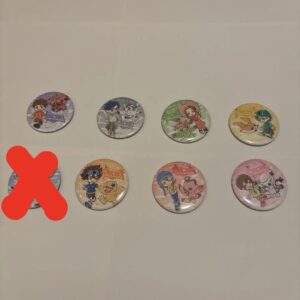 Digimon Adventure Can Badge 100 Yen Store Daiso F/S-M503 from japan Rare  Good c