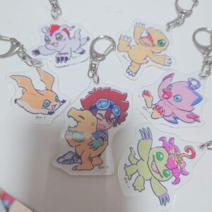 Digimon Adventure Acrylic Keychain Set Of 6 Types 100 Yen Stores F/S-M503 from j
