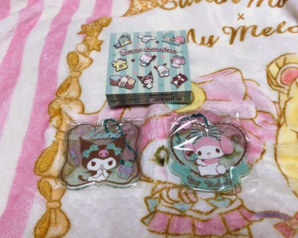 Sanrio Mint Pattern Acrylic Charm Kuromi My Melody F/S-M503 from japan Rare  Goo