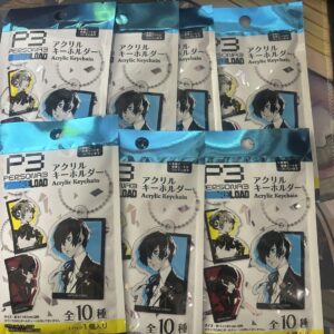 P3 Persona 3 Acrylic Keychain Daiso 7 Pieces F/S-M501 from japan Rare  Good cond