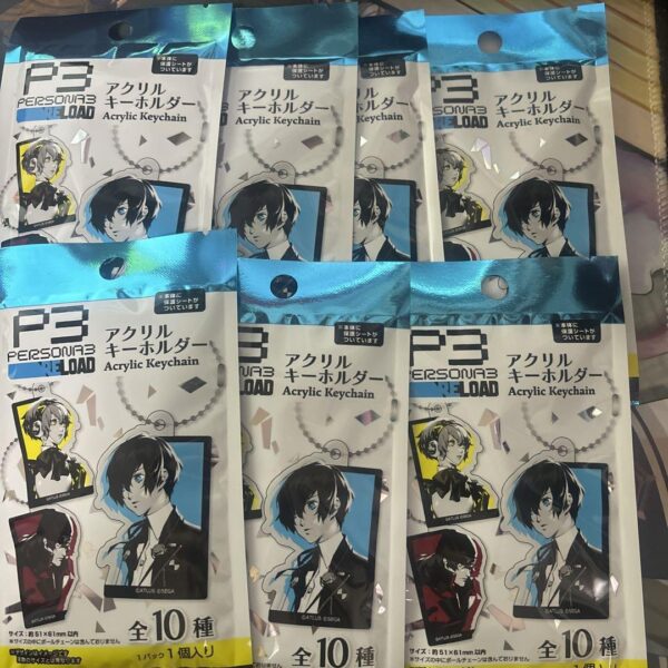 P3 Persona 3 Acrylic Keychain Daiso 7 Pieces F/S-M501 from japan Rare  Good cond