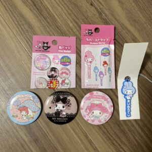 My Melody 50Th Anniversary Can Badge Rubber Strap Set F/S-M503 from japan Rare