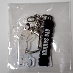 Aya Sakura Twin Acrylic Keychain Ackey Stardom Limited F/S-M501 from japan Rare