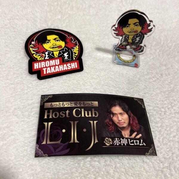 New Japan Pro Wrestling Takahashi Hiromu Sticker Acrylic Stand Set F/S-M503 from