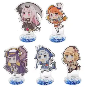 Acrylic Stand Panel Hololive English Chibi Character Illustration Figure 5 Piece