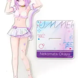 Acrylic Stand Panel Nekomata Okapour 3D Shiny Wave Ver. Virtual Youtuber Hololiv