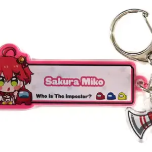 Miscellaneous Goods Sakura Miko Emergency Meeting Keychain Among Us Virtual Yout