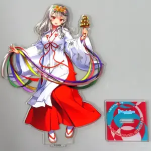 Acrylic Stand Panel Sakasha Kuroe Shrine Maiden Costume Figure Virtual Youtuber