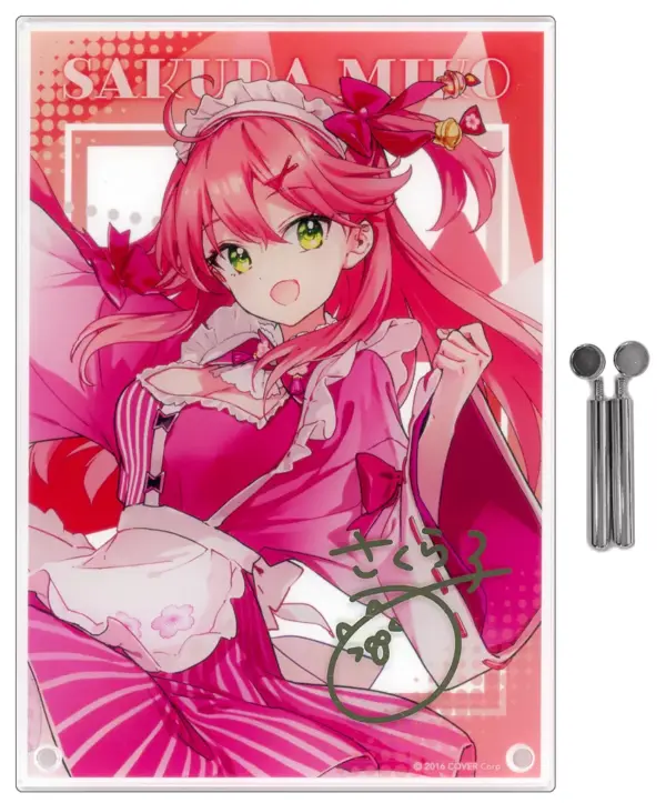 Acrylic Stand Panel Sakura Miko Replica Signed Hololive Holol Cooking Lottery Ho
