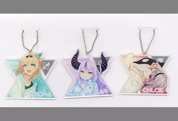 Keychain Laplace Darkness Sakasha Kuroe Kazema Iroha Set Of 3 Virtual Youtuber H