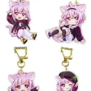 Keychains, All 4 Types, Virtual Youtuber Hololive Nekomata Okayuka Birthday Comm
