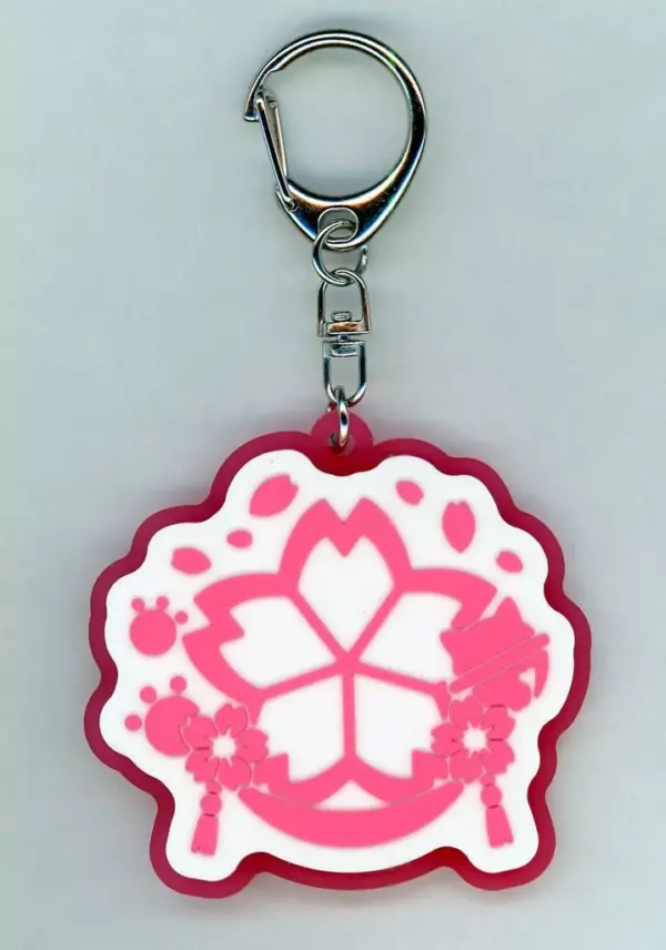 Keychain Sakura Miko Holo Emblem Rubber Virtual Youtuber Live F/S-M503 from japa