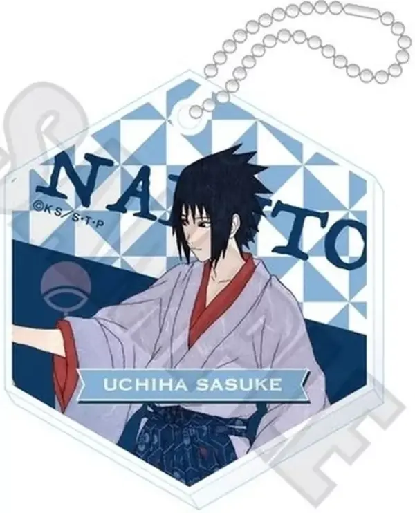 Keychain Uchiha Sasuke Naruto Shippuden Glitter Acrylic Collection Hyakumonogata