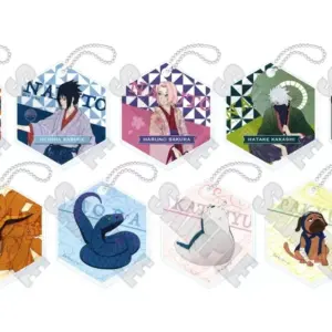 Keychains, All 9 Types Set, Naruto Shippuden, Glittering Acrylic Keychain Collec