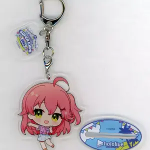 Keychain Sakura Miko Mini Character Acrylic Stand Virtual Youtuber Hololive Supe