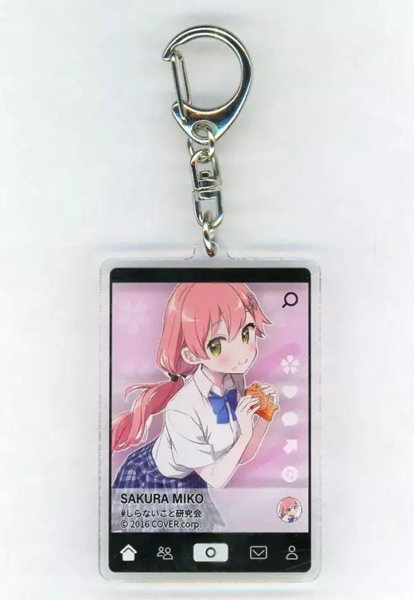Keychain Sakura Miko Virtual Youtuber Hololive Knowledge Research Group Gratte A