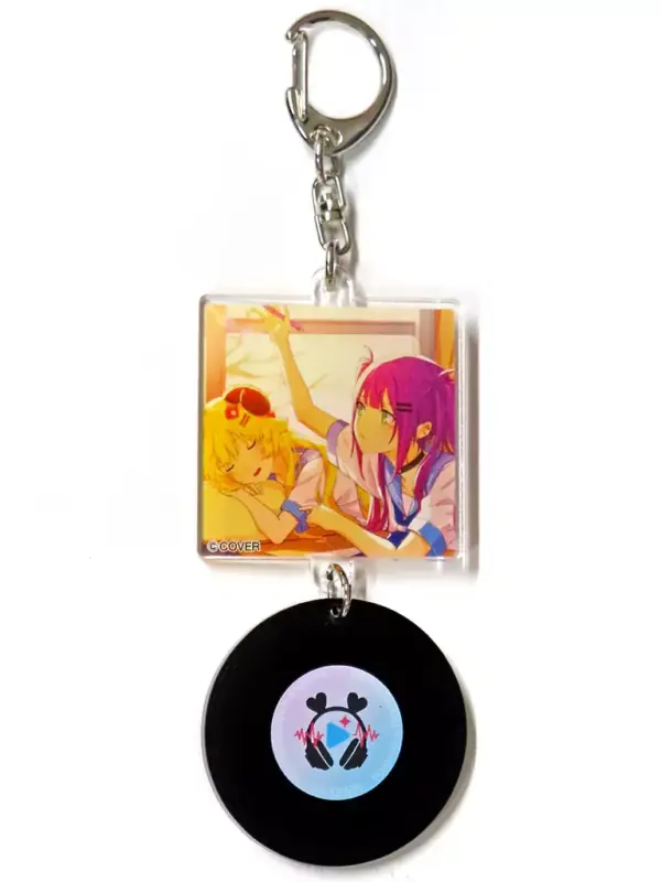 Keychain Kakuwawa Towa Inokori Sensei Record-Style Virtual Youtuber Hololive Hon
