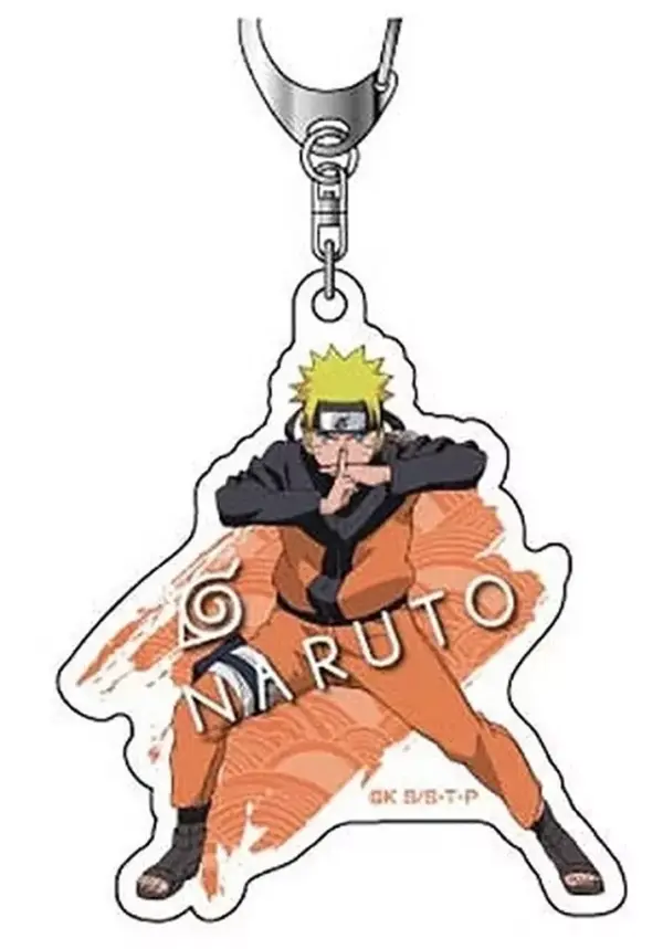 Keychain Uzumaki Naruto B Acrylic Shippuden F/S-M503 from japan Rare  Good condi