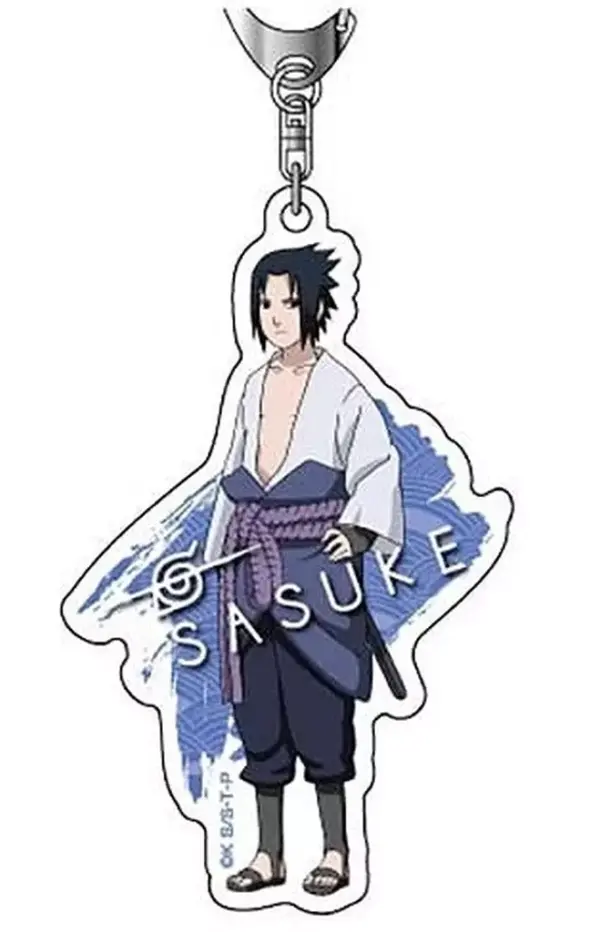 Keychain Uchiha Sasuke A Acrylic Naruto Shippuden F/S-M503 from japan Rare  Good