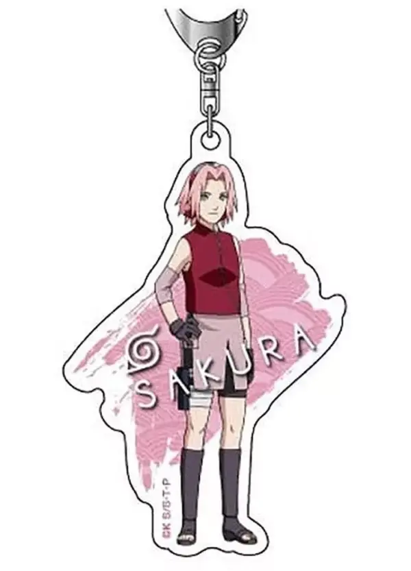 Keychain Haruno Sakura Acrylic Naruto Shippuden F/S-M503 from japan Rare  Good c