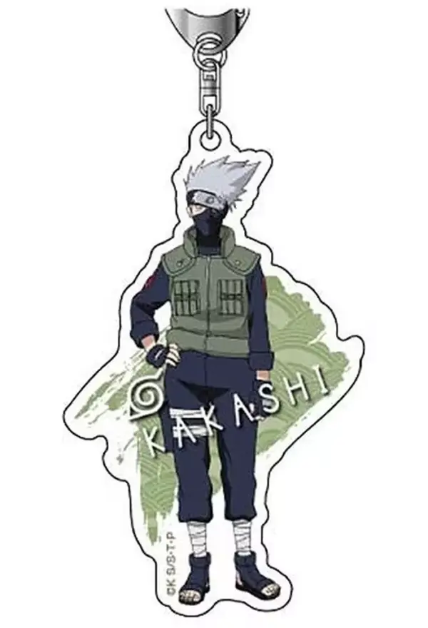 Keychain Hatake Kakashi Acrylic Naruto Shippuden F/S-M503 from japan Rare  Good