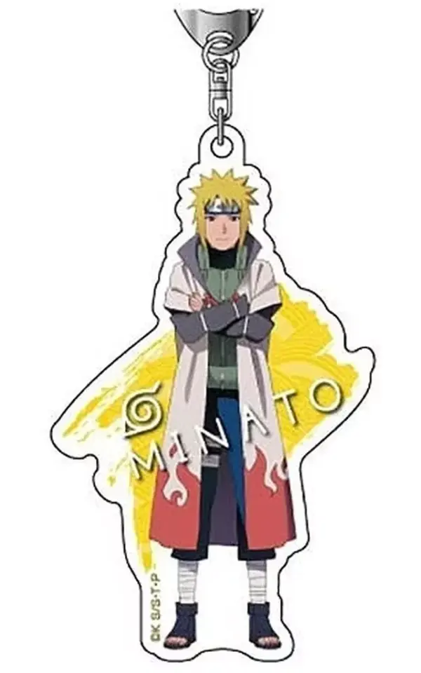 Keychain Namikaze Minato Acrylic Naruto Shippuden F/S-M503 from japan Rare  Good