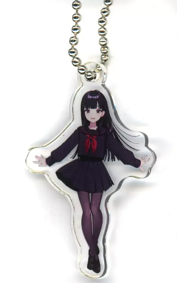 Keychain Shigure Girls Long Black Hair Virtual Youtuber Shigureui Solo Exhibitio