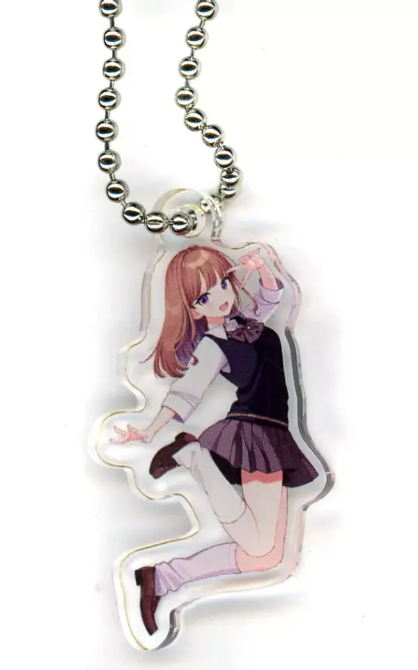 Keychain Shigure Girls Long Brown Hair Virtual Youtuber Shigureui Solo Exhibitio