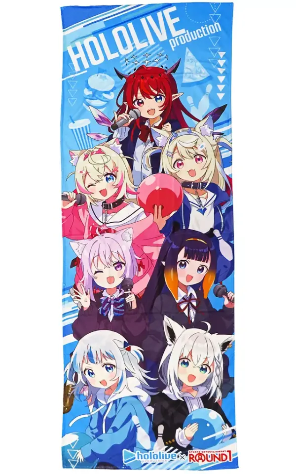 Towel Tenugui Gathering Big Bath Virtual Youtuber Hololive Round One Limited F/S
