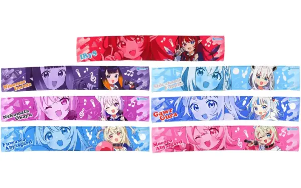 Towel, Tenugui, All 7 Types Set, Favorite Live Muffler Virtual Youtuber, Hololiv