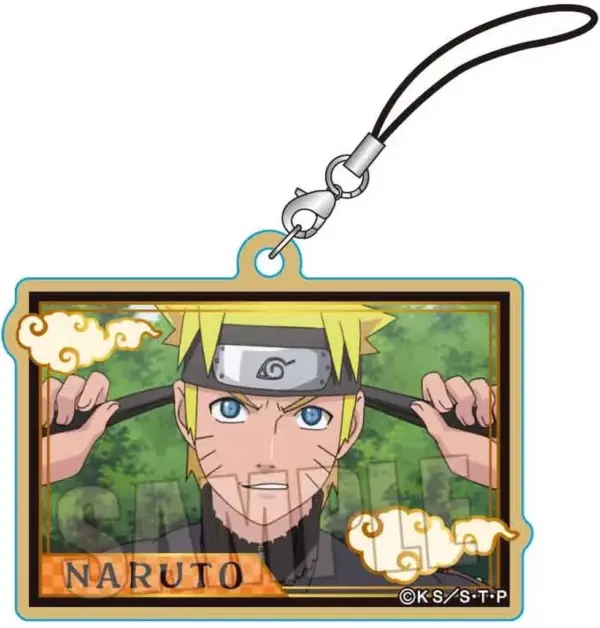Strap Uzumaki Naruto Wooden Card Shippuden F/S-M503 from japan Rare  Good condit