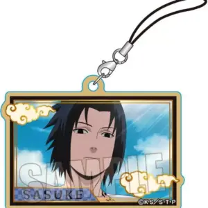 Strap Uchiha Sasuke Wooden Card Naruto Shippuden F/S-M503 from japan Rare  Good
