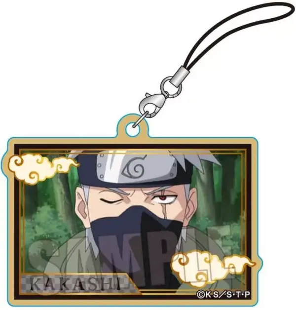 Strap Hatake Kakashi Wooden Card Naruto Shippuden F/S-M503 from japan Rare  Good