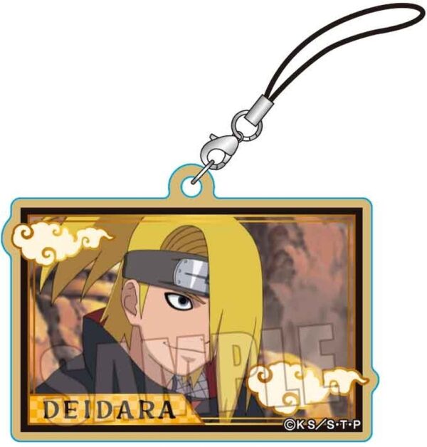 Strap Deidara Wooden Card Naruto Shippuden F/S-M503 from japan Rare  Good condit