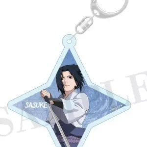 Keychain B. Uchiha Sasuke Shuriken-Style Acrylic Naruto Shippuden F/S-M503 from