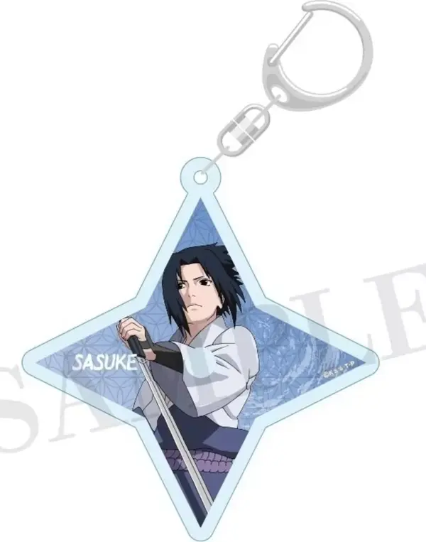 Keychain B. Uchiha Sasuke Shuriken-Style Acrylic Naruto Shippuden F/S-M503 from
