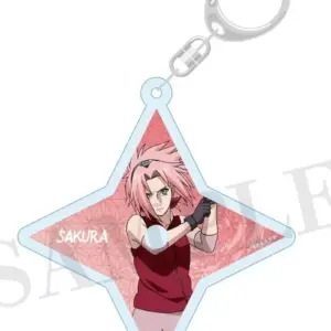 Keychain C. Haruno Sakura Shuriken-Shaped Acrylic Naruto Shippuden F/S-M503 from