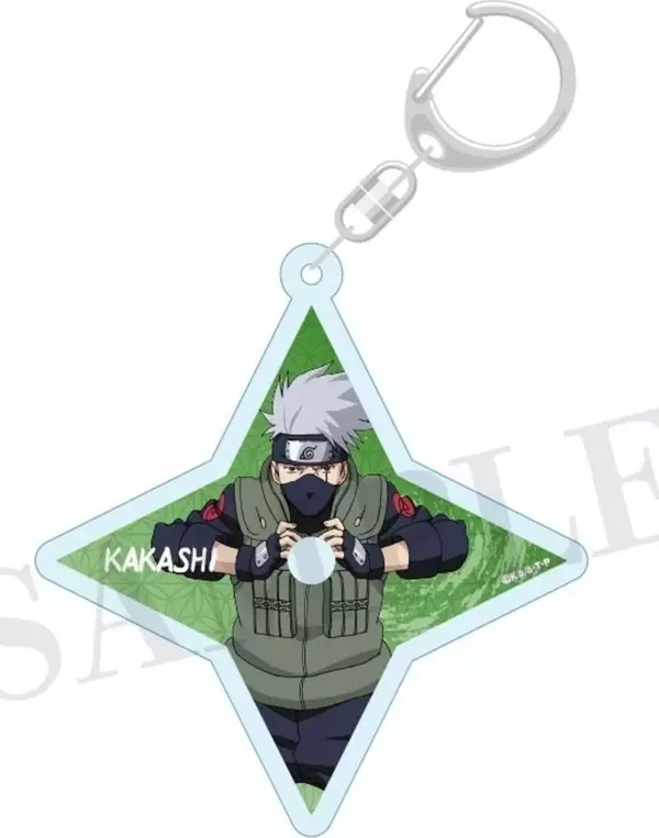 Keychain D. Hatake Kakashi Shuriken-Shaped Acrylic Naruto Shippuden F/S-M503 fro