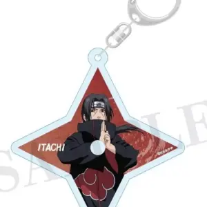 Keychain F.Uchiha Itachi Shuriken-Shaped Acrylic Naruto Shippuden F/S-M503 from