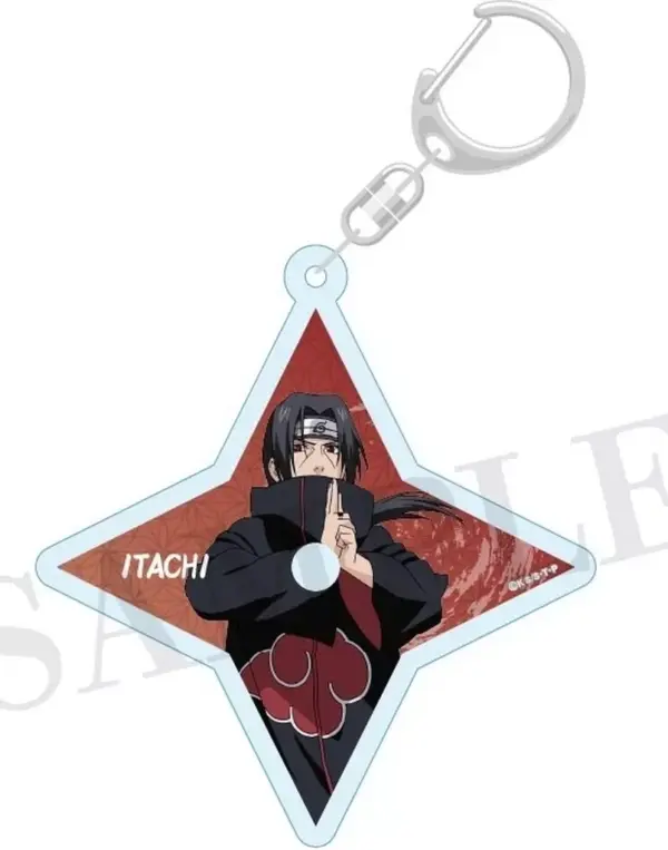Keychain F.Uchiha Itachi Shuriken-Shaped Acrylic Naruto Shippuden F/S-M503 from