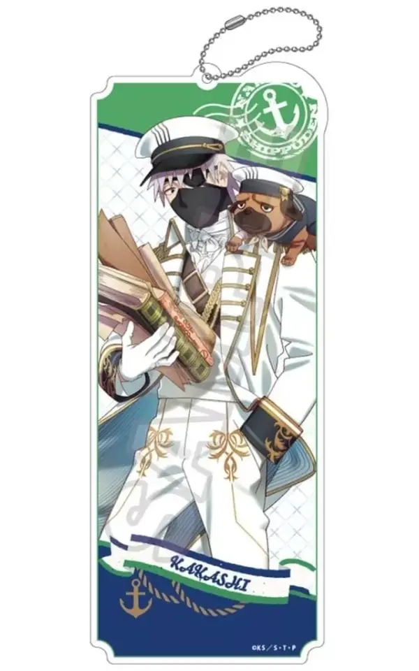 Keychain Hatake Kakashi Marine Look Acrylic Big Naruto Shippuden F/S-M503 from j