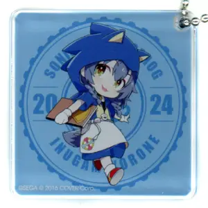 Keychain Inugami Korone Sonic Acrylic Block Virtual Youtuber Hololive The Hedgeh
