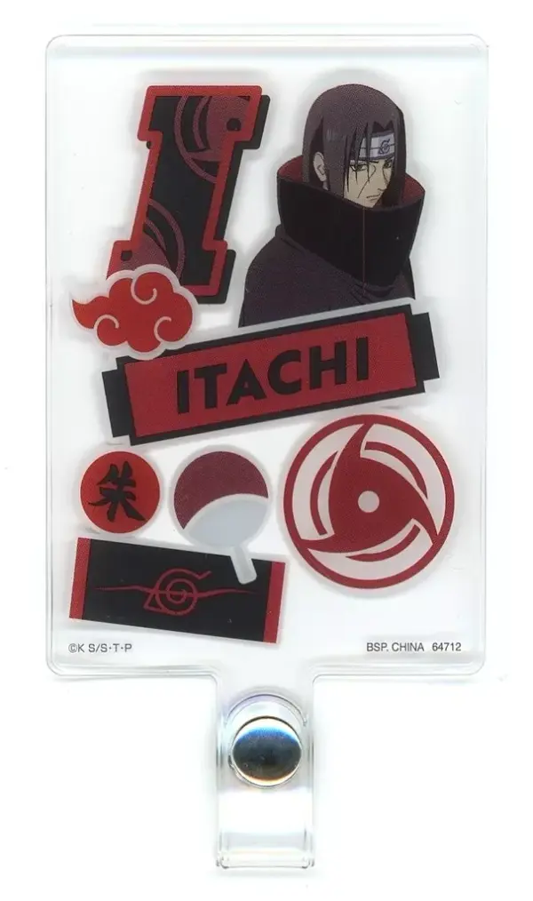 Keychain Uchiha Itachi Strap Holder Charm Ichibankuji Naruto Shippuden Red Eyes