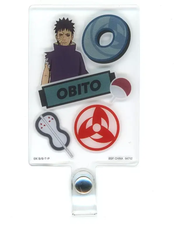 Keychain Uchiha Obito Strap Holder Charm Ichibankuji Naruto Shippuden Red Eyes T