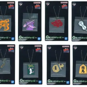 Keychain Set Of 8 Types Metal Charm Ichibankuji Naruto Shippuden Red Eyes That C