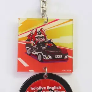 Keychain Hakos Bales Eurobeat Acrylic Virtual Youtuber Hololive English Remix F/